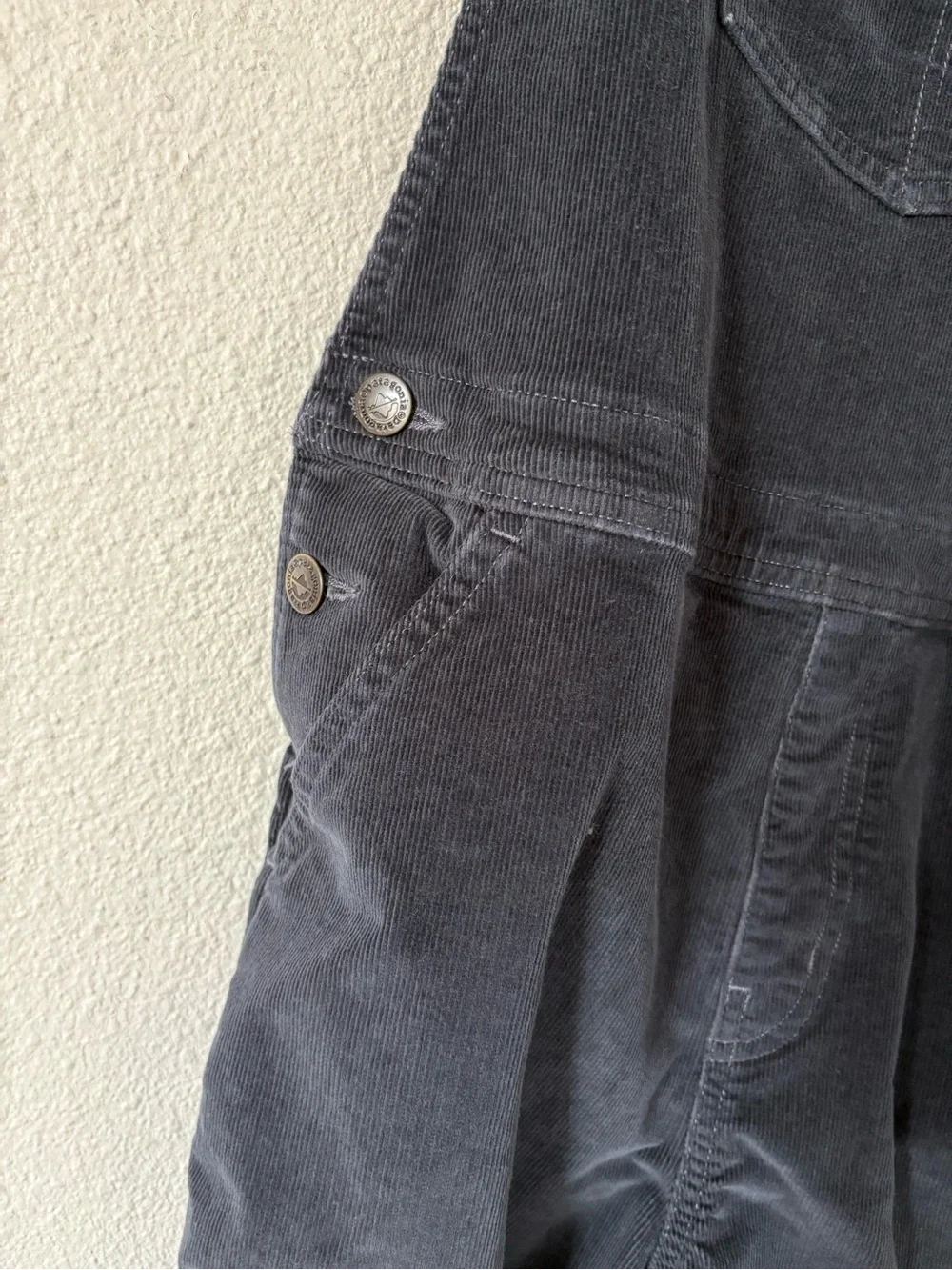Patagonia kids overalls in corduroy smolder blue sz XXL